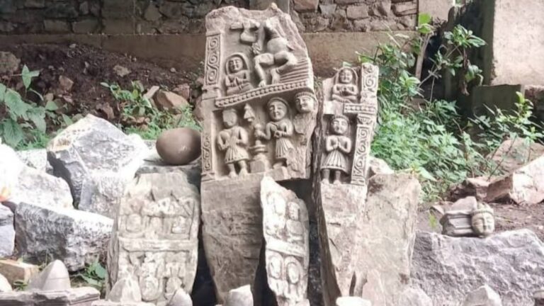 जम्मू-कश्मीर की खुदाई में मिले शिवलिंग, मूर्तियां; पंडित बोले– “यह मंदिर की ज़मीन है”