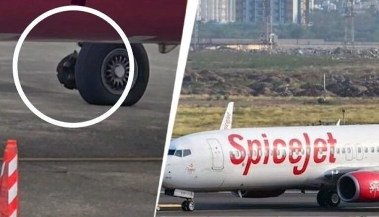 मुंबई एयरपोर्ट पर हड़कंप: टेकऑफ के वक्त SpiceJet विमान का पहिया गिरा, बड़ा हादसा टला
