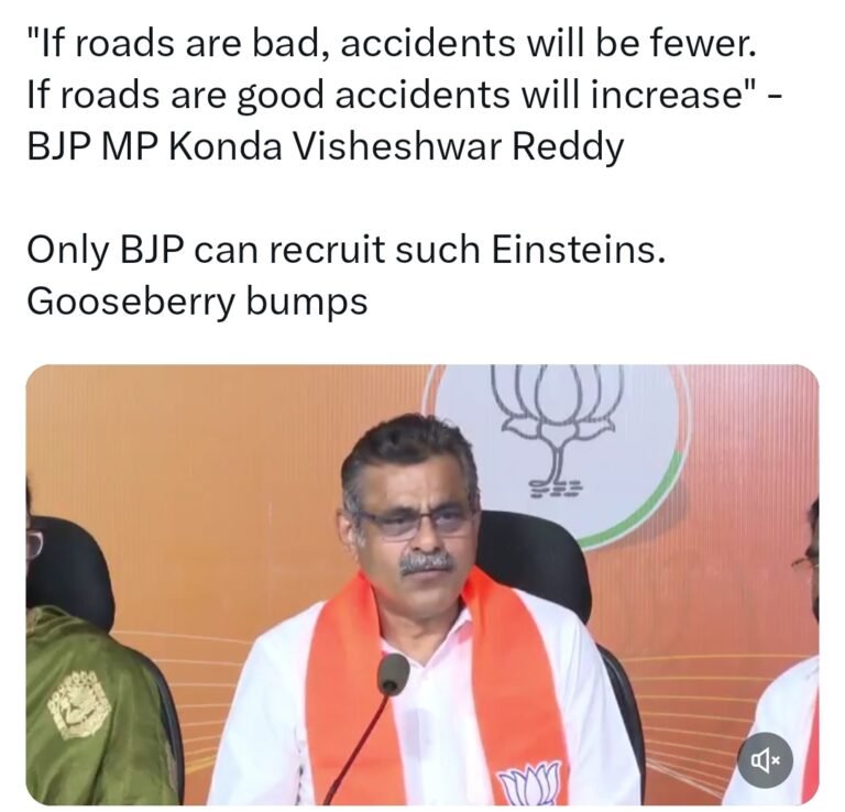 BJP के “आइंस्टीन” सांसद का “विज्ञान”: अच्छी सड़कें खतरनाक, गड्ढे सुरक्षित