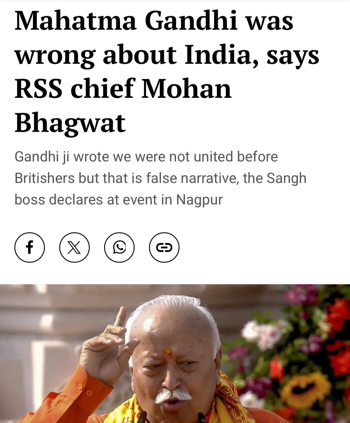 गांधी–नेहरू–अंबेडकर पर संघीय वार:  भागवत के बयान से भूचाल, सवालों के बीच मीडिया की खामोशियां चुभीं — कांग्रेस