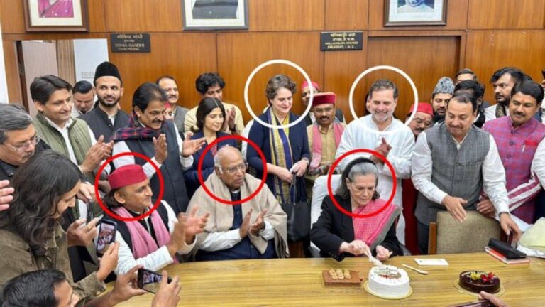 सोनिया के बर्थडे पर दिखी राहुल–अखिलेश–डिंपल की ट्रिपल केमिस्ट्री—विपक्षी एकता की तस्वीर ने बदले समीकरण