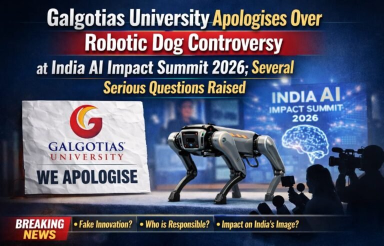 India AI Impact Summit 2026 में रोबोटिक डॉग विवाद पर Galgotias University ने मांगी माफी, उठे कई बड़े सवाल