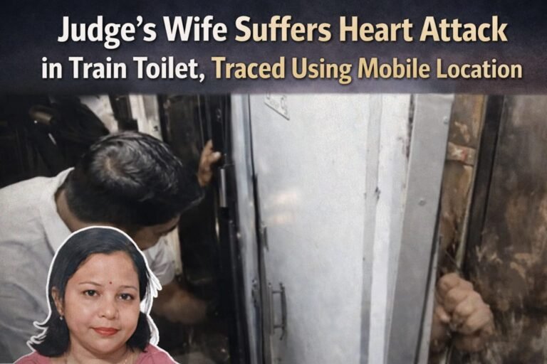 ट्रेन के टॉयलेट में जज की पत्नी को आया हार्ट अटैक, मोबाइल लोकेशन से मिला शव