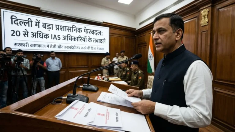 दिल्ली प्रशासन में बड़ा फेरबदल: 20 से अधिक अधिकारियों के तबादले से महकमे में हलचल