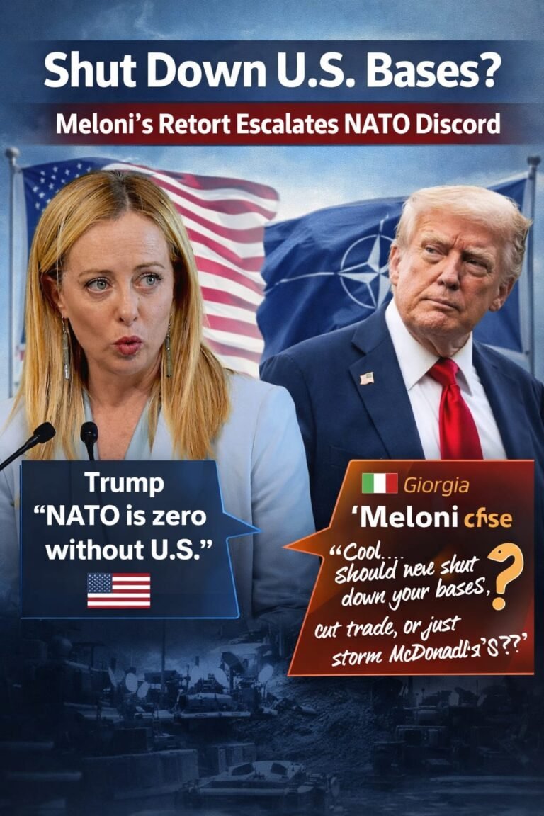 NATO पर ट्रंप की धमकी पर मेलोनी का तंज—क्या सभी अमेरिकी व्यापारिक ठिकाने बंद कर दें?