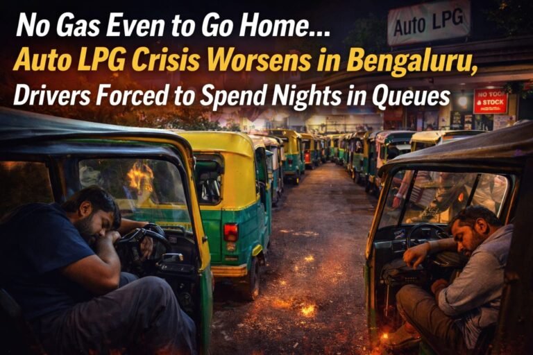 घर लौटने के लिए भी गैस नहीं… बेंगलुरु में ऑटो LPG संकट गहराया, कतारों में रात काटने को मजबूर चालक