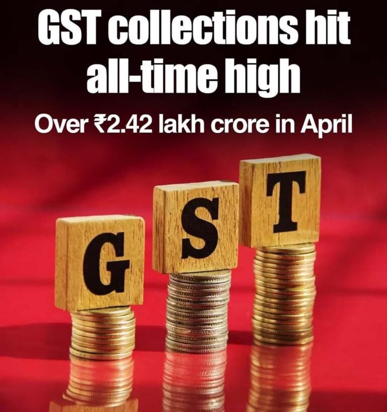 GST कलेक्शन ने बनाया नया रिकॉर्ड, अप्रैल में 2.42 लाख करोड़ रुपये पार