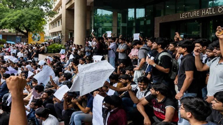 IIT दिल्ली में छात्र की आत्महत्या के बाद उबाल, 2,500 से ज्यादा छात्र सड़कों पर