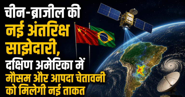 चीन-ब्राजील की नई अंतरिक्ष साझेदारी, दक्षिण अमेरिका में मौसम और आपदा चेतावनी को मिलेगी नई ताकत