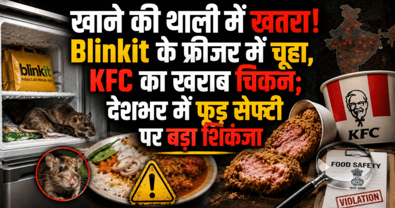 खाने की थाली में खतरा! Blinkit के फ्रीजर में चूहा, KFC का खराब चिकन; देशभर में फूड सेफ्टी पर बड़ा शिकंजा