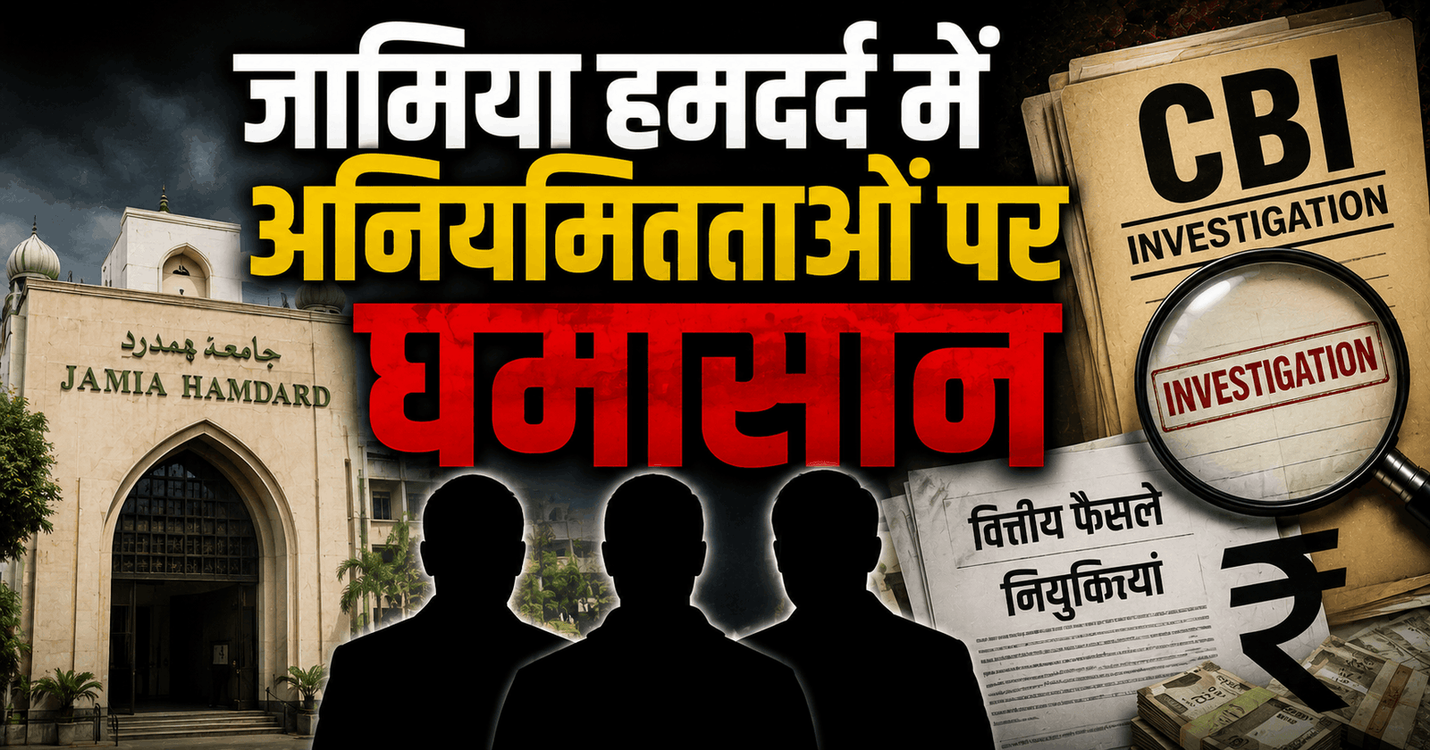 जामिया हमदर्द में अनियमितताओं पर घमासान : अफशार आलम, सरफराज अहसन और तौहीद आलम पर गिरेगी गाज? करोड़ों के वित्तीय फैसलों और नियुक्तियों पर उठे सवाल, CBI जांच की मांग