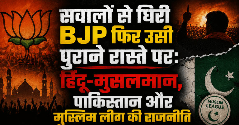 सवालों से घिरी BJP फिर उसी पुराने रास्ते पर: हिंदू-मुसलमान, पाकिस्तान और मुस्लिम लीग की राजनीति