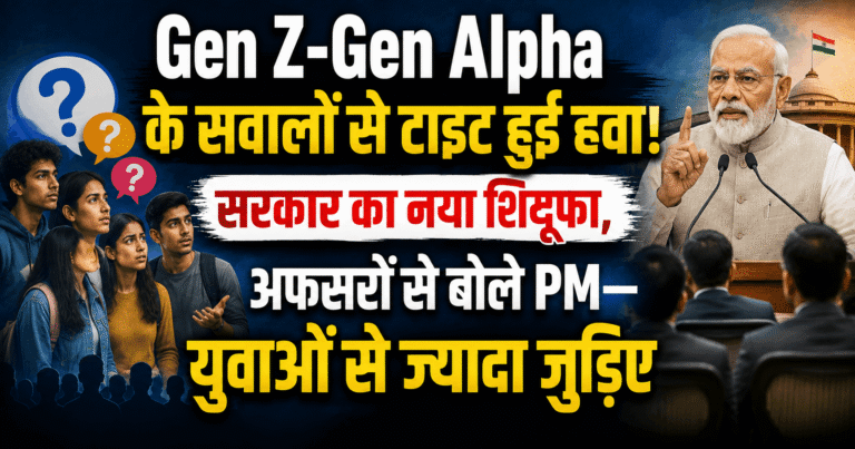 Gen Z-Gen Alpha के सवालों से टाइट हुई हवा! सरकार का नया शिगूफा, अफसरों से बोले PM—युवाओं से ज्यादा जुड़िए