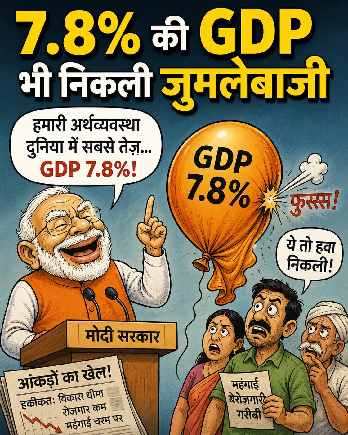 7.8% की जीडीपी भी निकली मोदी सरकार की जुमलेबाजी? आंकड़ों पर घमासान, सुभाष चंद्र गर्ग ने खोली पोल; अर्थशास्त्रियों के सवालों से घिरी सरकार