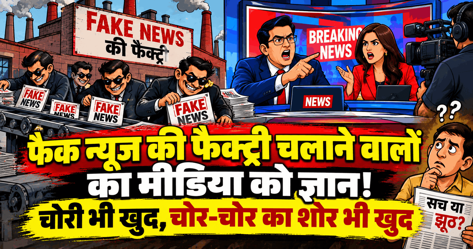फेक न्यूज की फैक्ट्री चलाने वालों का मीडिया को ज्ञान! चोरी भी खुद, चोर-चोर का शोर भी खुद
