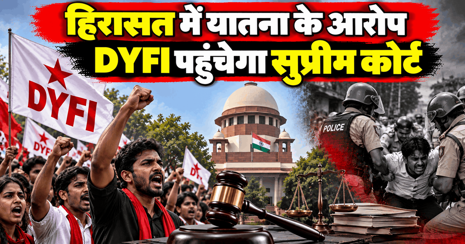 हिरासत में यातना के आरोप, DYFI पहुंचेगा सुप्रीम कोर्ट; पुलिस कार्रवाई की जांच की मांग