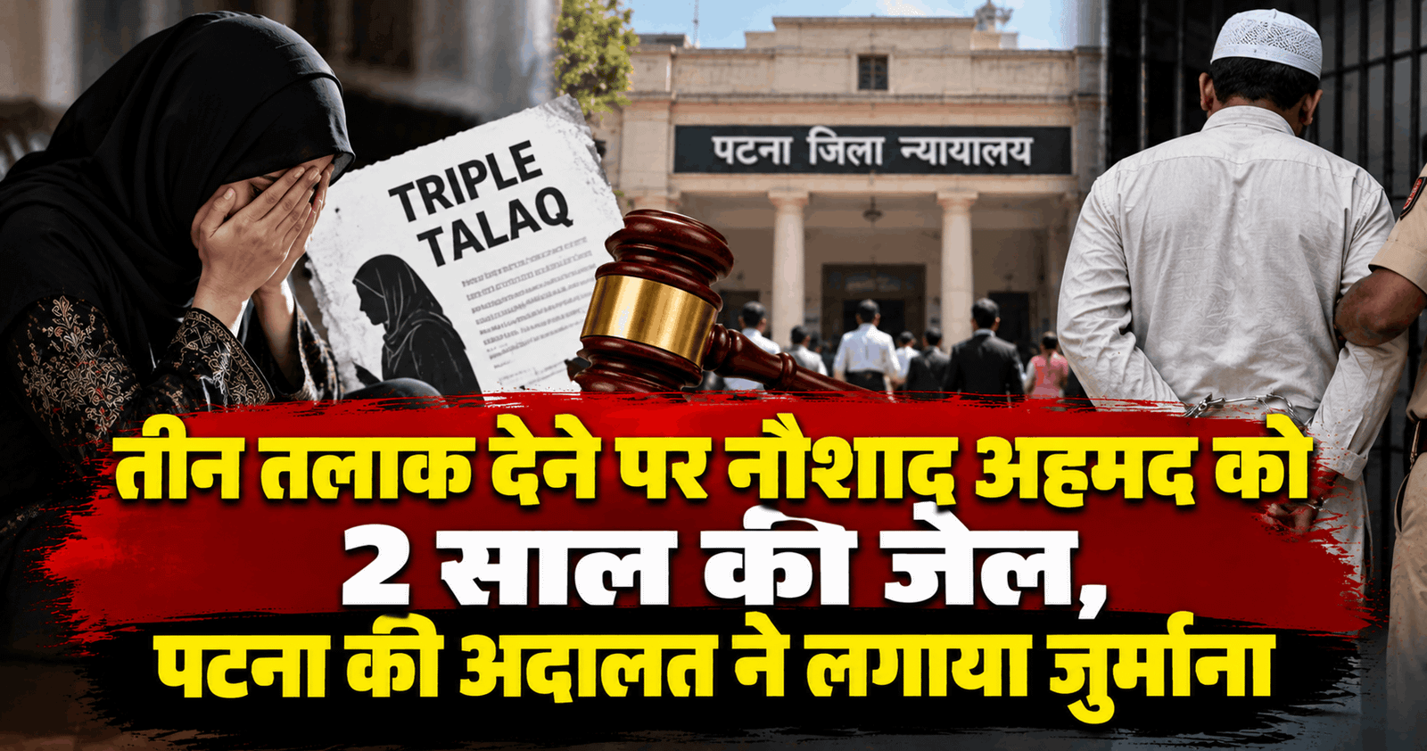 तीन तलाक देने पर नौशाद अहमद को 2 साल की जेल, पटना की अदालत ने लगाया जुर्माना