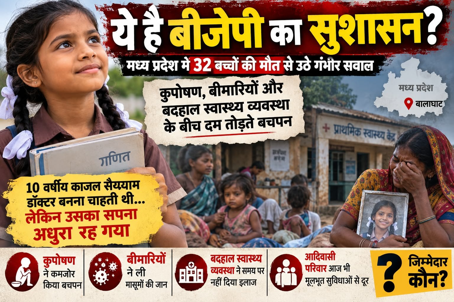ये है बीजेपी का सुशासन? 32 बच्चों की मौत ने मध्य प्रदेश की स्वास्थ्य व्यवस्था पर उठाए सवाल